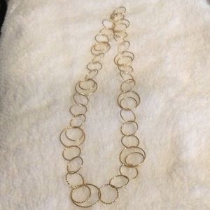 925 Sterling YG Plated Circles Necklace 😎